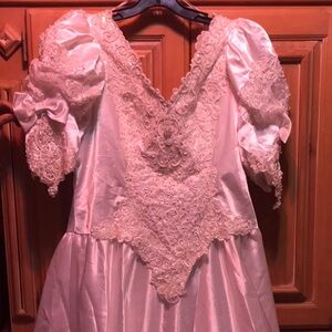 Mori Lee White Wedding Dress with Lace Details